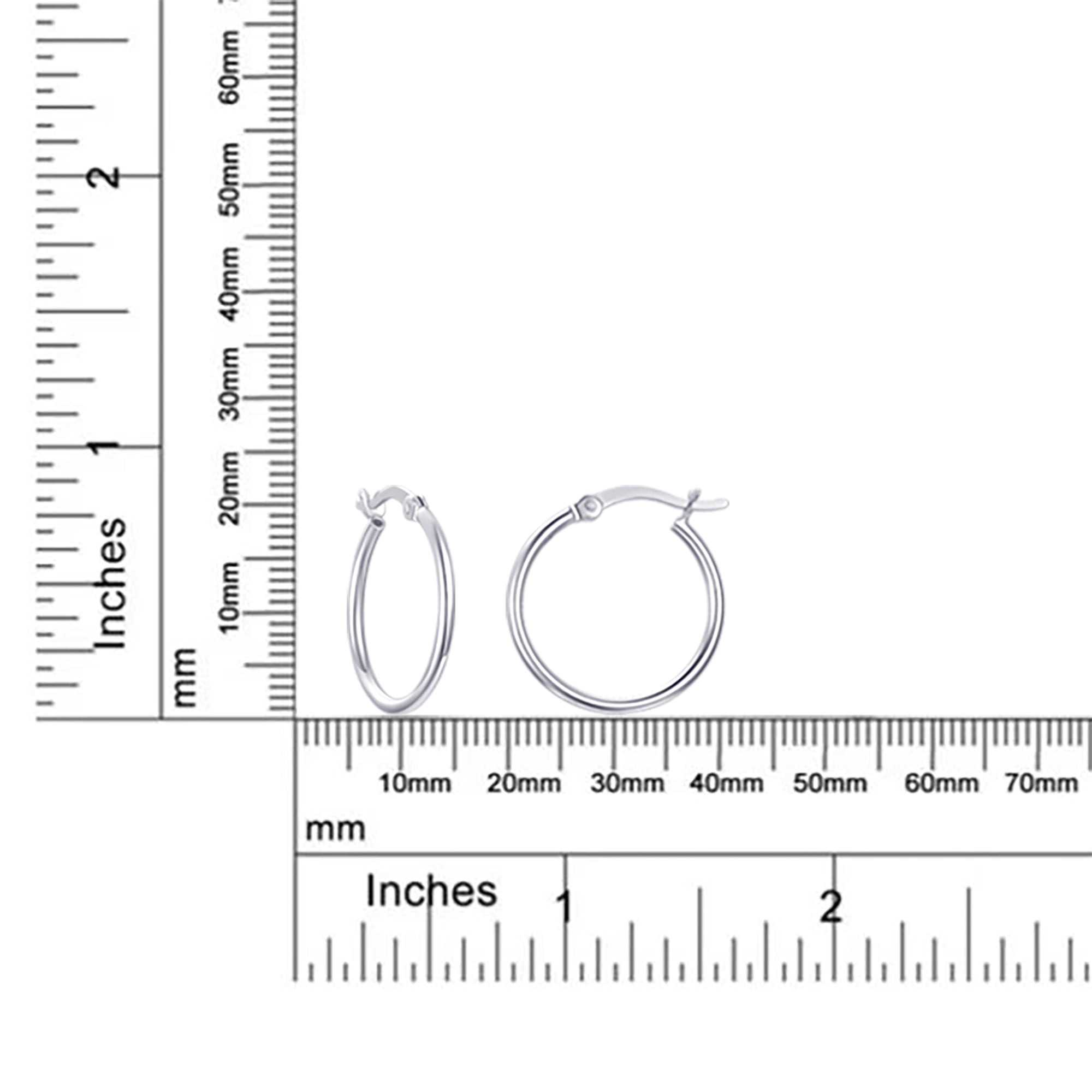 Brilliance Fine Jewelry 3 Tone Hoop Earring Set in 14K Rose Gold/Gold Plated Sterling Silver 20MM