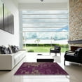 thumbnail image 7 of Ahgly Company Machine Washable Indoor Square Transitional Mauve Taupe Purple Area Rugs, 4' Square, 7 of 7