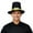 Z01-Black, variant on Thanksgiving Hats Black Pilgrim Felt Hat Thanksgiving Novelty Black Top Hat for Thanksgving Party Accessory