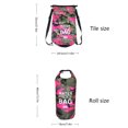 thumbnail image 3 of Naiovety Bolsa de natación impermeable de 15/20L/30L, de saco seco, colores de camuflaje, pesca, canotaje, kayak, almacenamiento, bolsa de Deportes acuáticos Camuflaje rojo rosa 19x55cm, 3 of 6