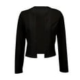 thumbnail image 5 of Jxximdong Blazers for Women, Spring and Autumn Long Sleeved Short Jacket Solid Color Short Jacket Suit Jacket, Women's Coats Black, 5 of 7
