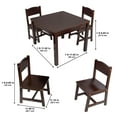 KidKraft Wooden Farmhouse Table & 4 Chair Set, Espresso