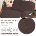 thumbnail image 5 of Y YUNHSOM Stretch Recliner Chair Covers, Recliner Sofa Slipcovers Stripe Jacquard Recliner Couch Covers Furniture Protector Covers for Pet Kid (2 Seater, Deep Coffee), 5 of 8