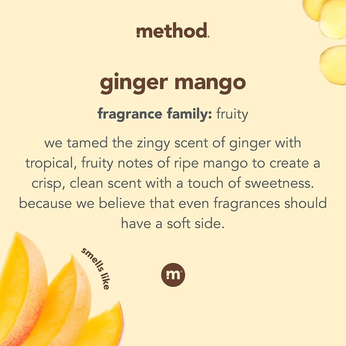 Method Laundry Detergent Ginger Mango or Fresh Air 8.1 FL OZ NEW (Pack Of 6) 60 Total Loads