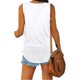 thumbnail image 4 of Camiseta sin mangas de verano con cuello en V para mujer, 4 of 6