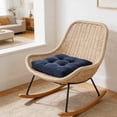 thumbnail image 4 of Chair Cushions for Outdoor Indoor Use,Corduroy Seat Pads with Ties,Soft Supportive Padding,Non Slip Straps,Breathable All Season Comfort,Ideal for Dining Chairs Study Chairs Balcony Chairs Navy, 4 of 6