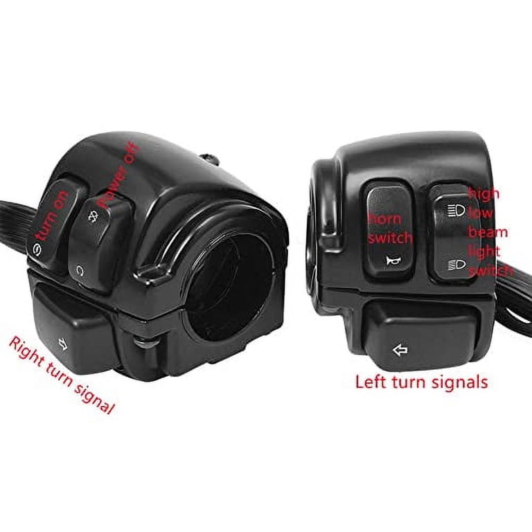 Lenkdou CNC 1' Handlebar Control Switches With Wiring Harness For Harley Sportster Softail
