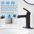 thumbnail image 6 of Bathroom Faucet 1 or 3 Holes with Pop-up Drain & Supply Lines Straight Spout, Brass Single Handle Bathroom Faucet for Vanity RV Restroom, Matte Black, 6 of 10