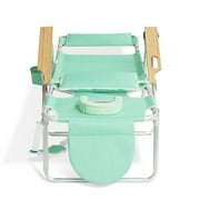 Open Box Ostrich Deluxe 3N1 Outdoor Lawn Beach Lounge Chair w/Footrest, Teal
