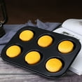 thumbnail image 3 of sunsanly Muffin Pan Carbon Steel Cupcake Pan Nonstick Heavy Duty Easy to Clean 4/6 Cup Waffles Baking Mold for Parties, 3 of 8