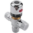 thumbnail image 2 of 3X Válvula de Mezcla Termostática de Cobre Sólido de 3 Vías Válvula de Calentador de Agua Solar de 3/4 de Pulgada, 2 of 5