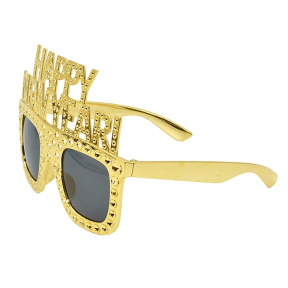 LOLIPPYY New Year Photo Prop Glasses 2023 Plated Gold Party Eyeglasses for Holiday Decoration
