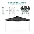 thumbnail image 4 of Resenkos 10 x 10 FT Instant Folding Pop Up Canopy Tent,UV Protection with Carry Bag for Patio Party Camping,Black, 4 of 7
