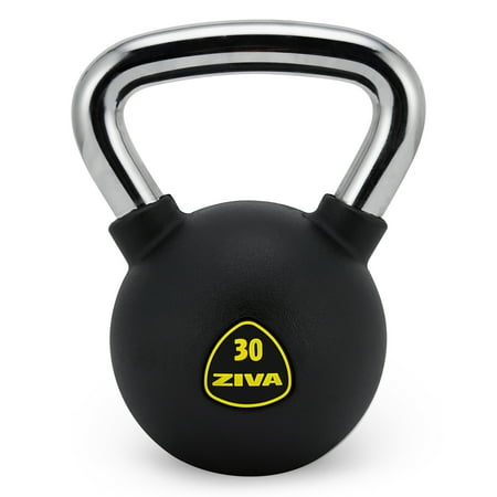 UPC: 4895202573089 | ZIVA RPU Solid Cast Steel Kettlebell Weight – Premium Hard Wearing Rubber Urethane Coating – Core and Strength Training Exercise Workout – 30 lbs.