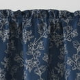 thumbnail image 2 of VCNY Home Carmen 2-Piece Navy Floral Rod Pocket Light-Filtering Curtain Panel Set, 38" x 63", 2 of 5