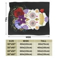 thumbnail image 3 of ZICANCN Day Of The Dead Sugar Anti-Pilling Flannel Bed Throw Blankets - Couch-Ultra-Soft Micro Fleece Sofa Bed Camping Travel Blanket for Adults 80"x60", 3 of 8
