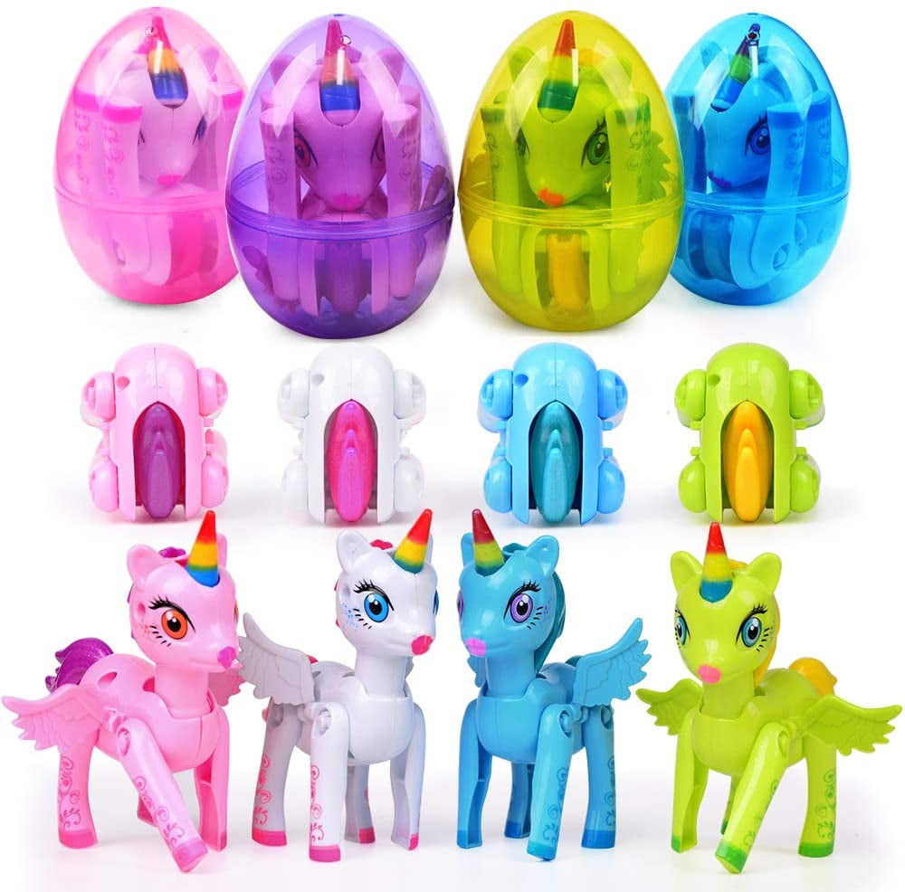plastic eggs with toys inside