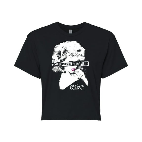 Grease - Sandy Olsson - Too Pure to be Pink - Juniors Cropped Cotton Blend T-Shirt