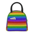 thumbnail image 1 of Disketp Colorful Glitter Rainbow Bolsa Térmica para Almuerzo, Lonchera con Abertura Amplia y Gran Capacidad, Organizador Reutilizable para Mujeres, Hombres y Adultos, 1 of 6