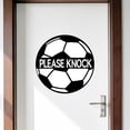 thumbnail image 4 of Durable Vinyl Soccer Ball Sticker, Football Wall Art Decoration for Home, Waterproof & Removable, Easy Apply Large Wall Decal for Bedroom Living Room Sports Fan Gift, Black & White Pattern, 4 of 6