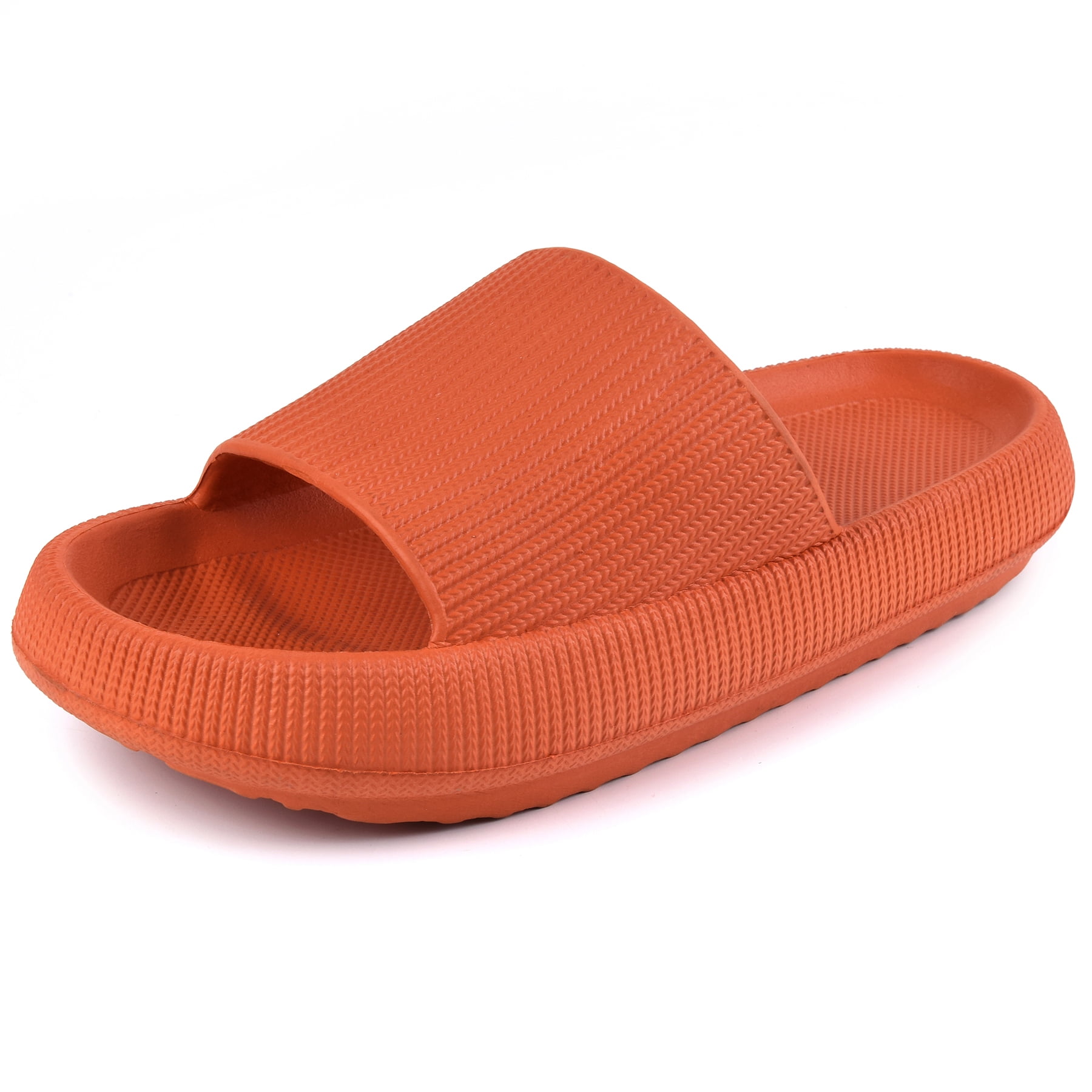 Vegan Friendly Soft Fun Male Sandals Crazy Shoes Mens Shoes Sandals Slides Orange Trippy Slides Abstract Liquify Trip Men's Slide Sandals Rave EDM Festival Footwear 