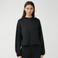 thumbnail image 2 of WEAIXIMIUNG Chandails en Molleton Graphiques pour Femmes Été Automne Hiver Nouveau Sweat à Capuche Zippé Ample Style Décontracté Coupe Décontractée Veste de Sport pour les Trajets, 2 of 4
