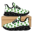 thumbnail image 1 of Zapatos planos antideslizantes con diseño de trébol en 3D de moda, cómodos zapatos para correr con plataforma transpirables para mujer, zapatillas con cordones de tendencia de San Patricio, 1 of 6