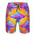 thumbnail image 4 of Kll Magic Mushrooms Men'S Casual Summer Beach Shorts Hawaiian Shorts With Pockets-Small, 4 of 9