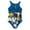 Blue-A, variant on Girls One Piece Swimming Bathing Suit Flower Graphic Printed Girls Swimsuit Sleeveless Bathing Suits for Girls 8-10 Years