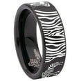 thumbnail image 6 of Zebra Print Tungsten Carbide Ring, 6 of 9