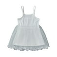 thumbnail image 1 of Tranfacy Robes d'Été pour Filles, Robes pour Petites Filles, Robe d'Été pour Enfants en Maille Blanche Extensible, Jupe Volante, Robe à Bretelles pour Enfants pour 2-7 Ans, 1 of 7