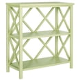 thumbnail image 3 of SAFAVIEH Liam Duo X-Back 2 Tier Open Bookcase, Split Pea, 3 of 4