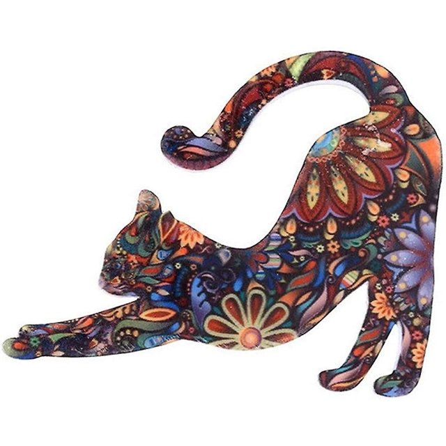 CHAO Broche de corbata de gato elegante unisex de primera calidad con insignias esmaltadas