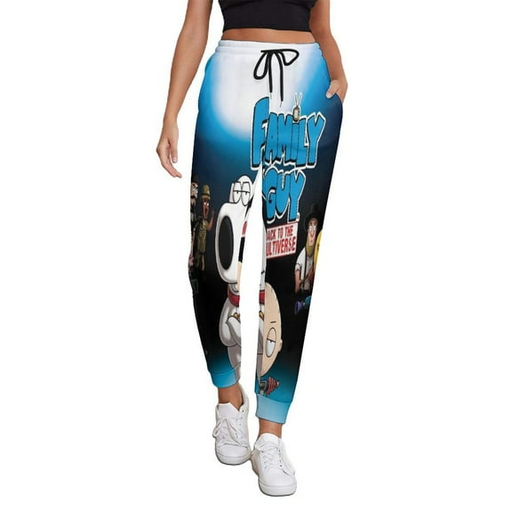 Women Fam-ily Guy Jogger Sweatpants Stylish Loose Drawstring 3D Print Gym Sport Pants