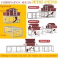thumbnail image 3 of PETSCOSSET Outdoor Large Chicken Coop with Run, Expandable Hen House with 4 Nesting Boxes, Removable Tray and Ramp, Red, 3 of 9