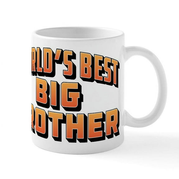 CafePress - World's Best Big Brother - 11 oz Ceramic Mug - Novelty Coffee Tea Cup