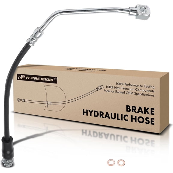 A-Premium Front Driver Brake Hydraulic Hose Compatible with Chevy, GMC and Cadillac Models - Tahoe 1995-2000, Yukon 1992-2000, Escalade 1999, Blazer, K1500, K2500, K1500 Suburban, K2500 Suburban
