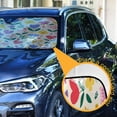 thumbnail image 3 of Iauyy Foldable Windshield Sun Shade for Cars, Interior Sun Protection for car UV Protection for Sedan/SUV/Truck, (S/M/L) Purple Gradient, 3 of 8
