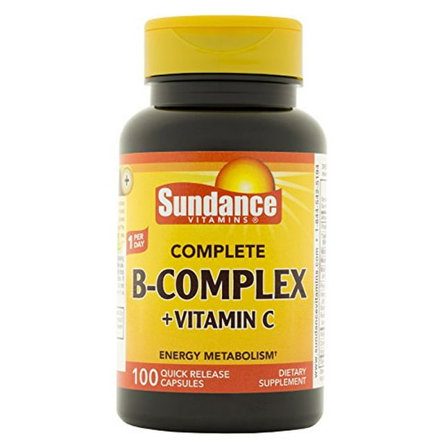Sundance Complete B Complex Plus Vitamin C Tablets, 100 Count