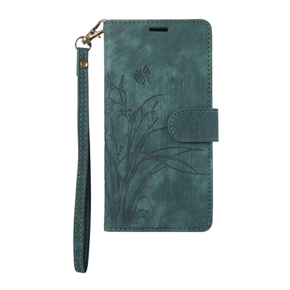 TECH CIRCLE For Galaxy A54 5G Case Wallet for Women Men with Card Holder,PU Leather Kickstand Magnetic Flip Strap Wristlet Magnetic Protective Girl Case for Samsung Galaxy A54 5G 6.4" 2023,Green