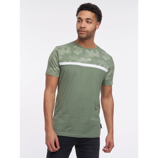 Crosshatch - Camiseta Cavero Camuflaje para Hombre (Oliva)