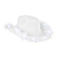 thumbnail image 3 of LED Light Up Cowboy Hat for Adults, White Western Cowboy Hat With Feather Trim, Lighted Party Cowgirl Hat for Holiday Night Event, 3 of 6