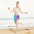 thumbnail image 5 of Bingfone Glitter Rainbow Women's Sarong Swimsuit Cover Ups Bathing Suit Coverups Chiffon Beach Wrap Skirts, 5 of 7
