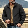 thumbnail image 2 of MYAOYI Mens Classic Full Zip Bomber Jacket Ribbed Trim Casual Daily Wear, 2 of 9