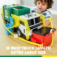 thumbnail image 6 of Joyfy 16" Lights and Sounds Large Garbage Truck Toys for Boys, Realistic Trash Truck Toy with Trash Can Lifter and Dumping Function, Toy Truck Christmas Girthday Gift for Boy Age 2 3 4 5 Years Old, 6 of 11