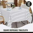 thumbnail image 3 of Crown Display 12-Pack White Square Plastic Tablecloths | 52x52 Inch Disposable Table Covers for Parties & Events, 3 of 7