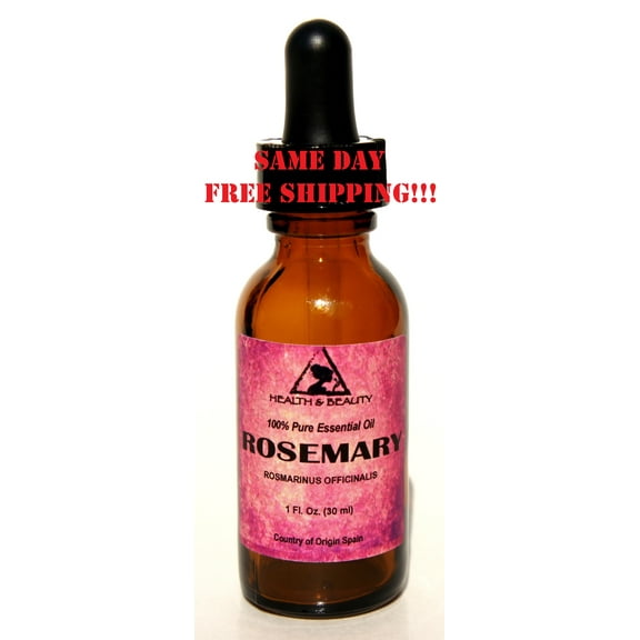 ROSEMARY ESSENTIAL OIL AROMATHERAPY NATURAL 100% PURE GLASS DROPPER 1 OZ, 30 ml