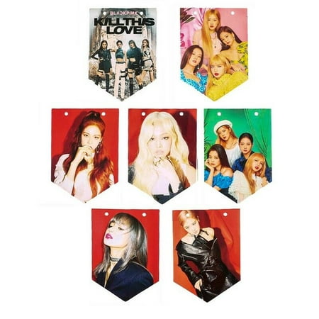 Fancyleo 2019 New KPOP BLACKPINK Hang Up Photo Poster KILL THIS LOVE Hanging Flag (Best Way To Hang Up Posters)
