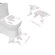 thumbnail image 1 of Juego de alfombras de baño ABPHQTO Color del mapa del mundo de notas musicales 3 piezas, 1 of 2