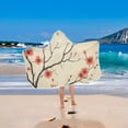 thumbnail image 2 of Yayeee Kids Hooded Towels Toddler Soft Absorbent Beach Bathing Wrap 50" x 23.5", Red Floral Pattern, 2 of 5